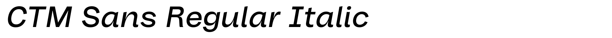 CTM Sans Regular Italic image